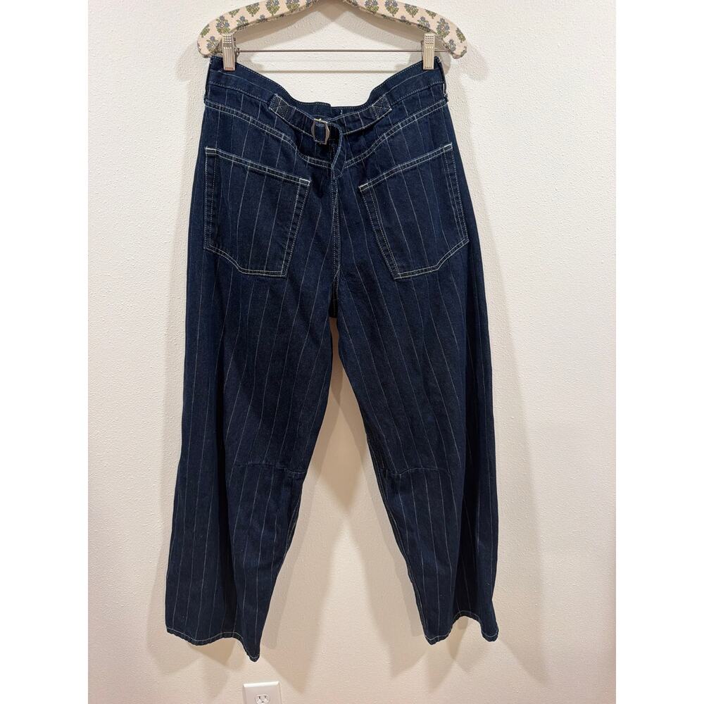 BDG Jeans Dark Indigo Pinstripe Jeans with White Stitching Y2k - Picture 4 of 7